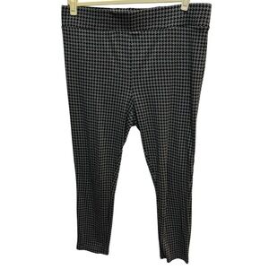 LOFT - Black / Gray houndstooth print knit legging, Size XL